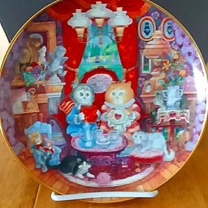 Valentines themed Bill Bell Whisker Wuv collectors plate